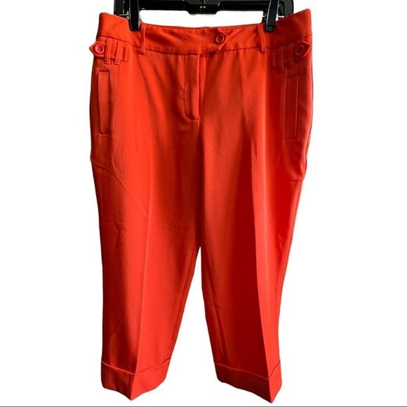 😊 3/$30 
CATO Capris Sz 10 Deep Orange, poly & spandex (lil stretch) EUC - Picture 11 of 11